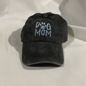 Black 'Dog Mom' Cap